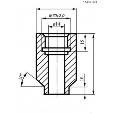 Бобышка прямая БП5 М30х2,0-100 09Г2С
