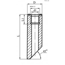 Бобышка скошенная БС М24х1,0-100 09Г2С