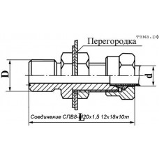 Соединение СПВ8-М20х1,5 12х18н10т